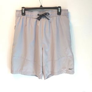 Reebok Men' gym sports activewear shorts gray Sz L